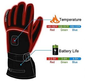 HEAT WARMER Men Women Winter Rechargeable Battery Heated Gloves
