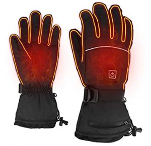 PLYFUNS Electric Gloves for Men Women Waterproof Gloves for Hiking/Fishing/Skiing/Camping/Winter Outdoor Sports