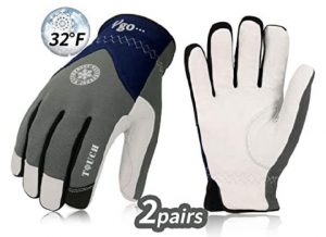 Vgo 3M Thinsulate C40 Goatskin Leather Waterproof Work Gloves