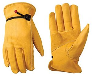 Wells Lamont Men's Leather Work Gloves with Adjustable Wrist