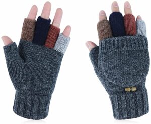 Akayboya Winter Warm Knitted Fingerless Gloves